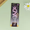 Vela de cumpleaños número 9 rosa metalizado con corona para decoración de pasteles de fiesta - Corona Número 9 / Rosa