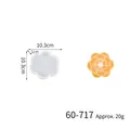 Creative flower shaped silicone coaster mold for DIY epoxy resin craft casting 10.3cm diameter - Creative Petal Shape (60-717)