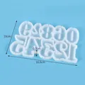 Transparente Silikonform mit Zahlen 0-9 für Schokolade und Harzguss, Bastelzubehör - 16.5x10x0.7cm