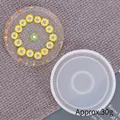 Hochwertige 8,5 cm runde Silikonform für DIY-Epoxidharz-Untersetzer und Bastelarbeiten - Runder Untersetzer (60-142) / Durchmesser 8.5cm