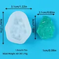 Detaillierte Größenangabe für die DIY-Silikonform eines unregelmäßigen Kristalls - 60-367 (4x3.1cm)