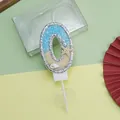 Vela de cumpleaños número 0 tema océano con estrella de mar para decorar pasteles - Vela de Número Estrella de Mar 0