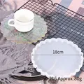 Große runde Silikonform mit Wellenrand für DIY-Harzuntersetzer und Schmuckschalen, 18cm - Wellenkante Großer Runder Untersetzer (60-216) / Durchmesser 18cm