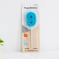 Blue number 9 birthday candle for cake decoration, party supplies, and special events - Blue Number 9