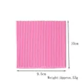 Macro view of pink knitted texture silicone fondant lace mat mold with size specifications - Pink (50-609-A)