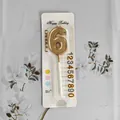 Champagne gouden cijfer 6 verjaardagskaars voor taartdecoratie en jubileumfeesten - Cijfer 6 / 1 Stuk