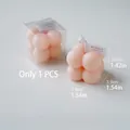 Vela aromática de burbujas rosa hecha a mano con dimensiones para decorado hogar - S / Rosa