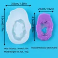 DIY Kristall Cluster Silikonform mit Maßen und fertigem Musterbeispiel - 60-369 (3.8x5.5cm)