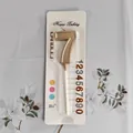 Elegante champagne gouden cijfer 7 verjaardagskaars voor taart decoratie feesten - Cijfer 7 / 1 Stuk