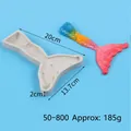 Silikonform Meerjungfrauenflosse für DIY-Torte und Harz, ca. 20 cm Gesamtlänge - 50-800-B Grau