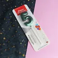 Vela de cumpleaños número 5 verde metalizado para tartas y suministros de fiestas - Número 5 / 1 Pieza / Verde oscuro