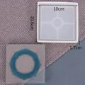 Quadratische Silikonform für DIY-Harz-Untersetzer mit Maß- und Gewichtsangaben - Quadratischer Untersetzer (60-143) / 10.6x10x1.7cm