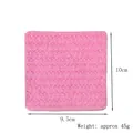 Pink silicone fondant lace mold with 9.5x10cm dimensions and textured knit pattern - Pink (50-607-A)