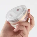 Ensemble de houppettes à poudre guimauve douces dans une boîte transparente - Cheese + Cookie / Lot de 2 en Boîte
