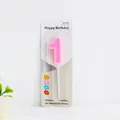 Pink number 1 shaped candle for birthday cake decoration in standard blister card packaging - Pink Number 1