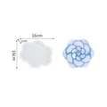 Flower-shaped silicone coaster mold 16cm DIY resin craft tool with finished sample - Large Flower Shape (60-718)
