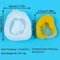 Silikonform für unregelmäßige Kristallcluster mit Maßangaben in cm und Zoll für DIY - 60-370 (5.3x4.5cm)