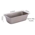 Detailed view of champagne gold loaf pan showing dimensions and weight - Large Toast Box (TG10#C) / Champagne Gold