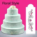 Stencil per torte con bordo floreale per decorazioni pasticceria fai-da-te motivo fiori - Stile Motivo Floreale (51075)