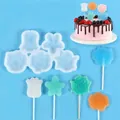 Flower shaped lollipop silicone mold for DIY chocolate candy and cake topper decoration - 5-Cavity Flower Lollipop Mold (SL-010)