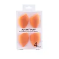 Professional set of 4 orange slanted makeup sponges in a clear box for contouring - Set of 4 / Orange