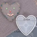 Molde de silicona corazón para posavasos de resina, 11,5 cm, 1,7 cm de grosor - Posavasos de Corazón (60-219)
