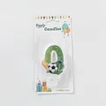 Vela de cumpleaños número 0 con temática de fútbol para decoración de tartas de niños - Número 0 / 1 Pieza