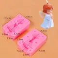 3D angel silicone mold for DIY candle making and baking with detailed dimensions - Angel Girl (50-1778) / Pink