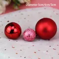 Set de bolas de Navidad decorativas rojas y rosas en tamaños de 3cm, 4cm y 5cm - Rojo (Paquete de 3) / Tamaños Mixtos 3cm, 4cm, 5cm