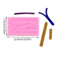 Moule en silicone rose pour décorations de gâteaux en fondant et chocolat fermeture éclair - Moule de Forme de Fermeture à Glissière Multi-style (50-1648-A) / Rose