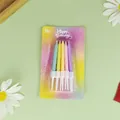 Set of 5 pastel spiral birthday candles in rainbow colors for cake decoration and parties - 10 Pcs/Set / Colorful