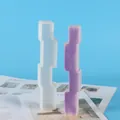 Moule en silicone géométrique irrégulier pour bougies parfumées violettes fines - Forme à Structure en Gradins (60-999) / 60-999