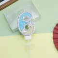 Vela de cumpleaños creativa número 6 de tema náutico con estrella de mar y concha - Vela de Número Estrella de Mar 6