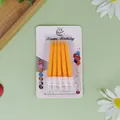 Set of orange spiral birthday candles in blister packaging for cake topper decoration - 10 Pcs/Set / Orange