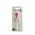 Pink unicorn number 1 birthday candle in retail packaging for girl's party cake decoration - Unicorn Number 1