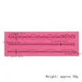 Detail shot of a pink silicone fondant lace mold with precise size and weight information - Pink (50-512-A)