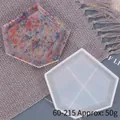 Molde de silicona hexagonal para posavasos y bandejas de resina DIY, 12 cm. - Posavasos Irregular (60-215)