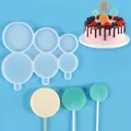 Round silicone lollipop mold for DIY chocolate candy cake toppers decoration - 3-Cavity Double Round Style (SL-024)