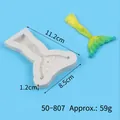 Silikonform Meerjungfrauenschwanz für Fondant-Kuchendekoration und DIY-Handwerk - 50-807-B Grau