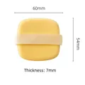 Dimensions of the yellow butter cookie makeup puff: 60mm x 54mm x 7mm thickness - Biscuit Shape (AL0837) / Butter Biscuit Cushion Puff Naked Pack