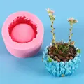 Moule en silicone pour pots de fleurs géode de cristal pour bricolage - Style 50-2660 / Rose