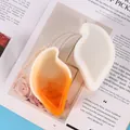 Bladvormige hart schaal siliconen hars mal met oranje verloop effect voor DIY ambacht - Wulkstijl (60-994)