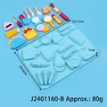 Molde de silicona con temática cosmética para decoración de pasteles y chocolate - J2401160-B / Azul