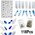 Kit de 118 moules en résine avec moules en silicone et accessoires de bijouterie. - Ensemble de 118 Pièces
