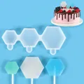 Moule en silicone hexagonal pour sucettes DIY et décorations de gâteaux en chocolat - Style Losange à 3 Cavités (SL-039)