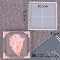 Molde de silicona cuadrado para posavasos DIY con medidas 10,6 cm x 11,3 cm - Posavasos Cuadrado (60-227)