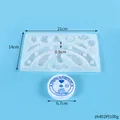 DIY silicone resin mold for wind chimes set including elastic thread and dimensions - Elastic Cord Wind Chime Mold Set zh402