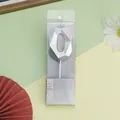Elegante vela de cumpleaños número 0 plateada para decoración de pasteles de fiesta - Plateado