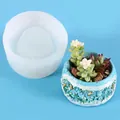 Moule en silicone style géode pour pots de succulentes et résine de cristal - Style 50-2661 / Blanc