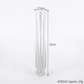 Transparent DIY test tube vase for hydroponics measuring 2.5cm by 15cm - 10-Piece Transparent Plastic Test Tube Set